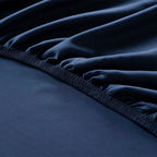 Κατωσέντονο με Λάστιχο Hauz Vegan Silk 180X200+40 Blue